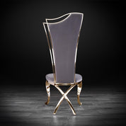 belladonna tgss gray velvet luxury dining chair