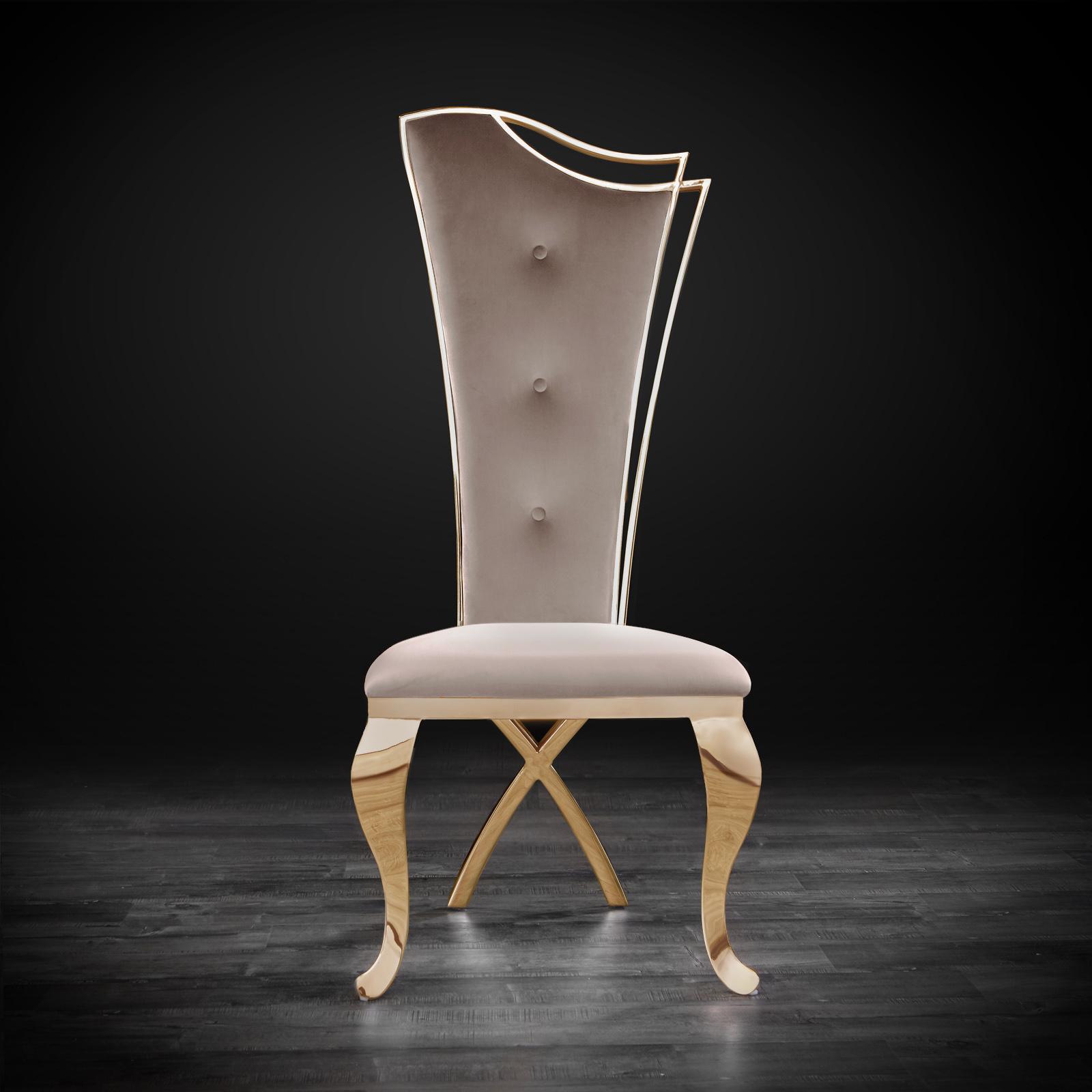 belladonna tgss taupe velvet modern dining chair