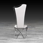 belladonna white luxury dining chair