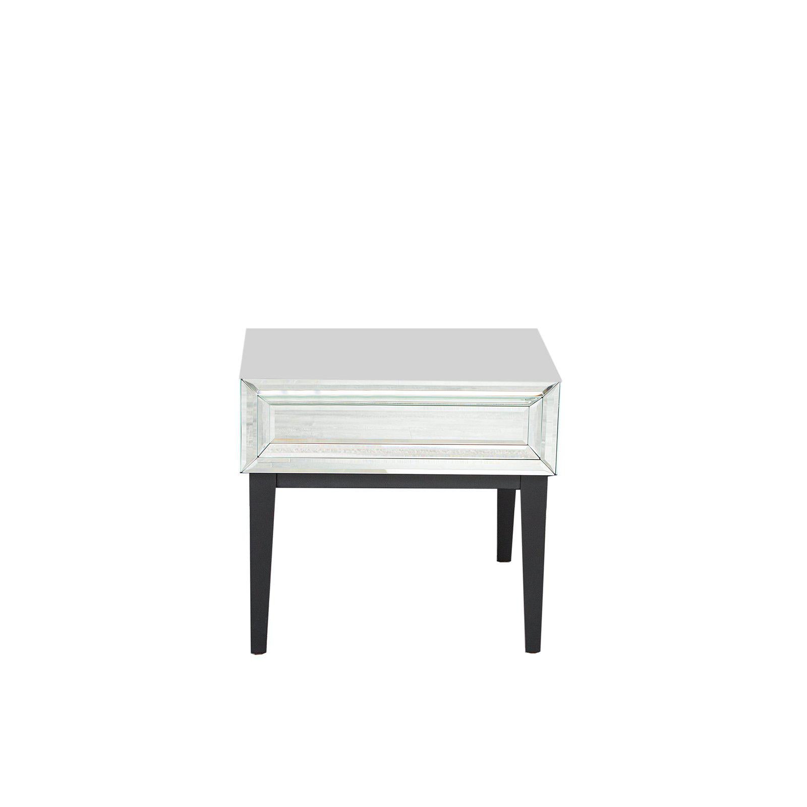 beverly mirrored end table