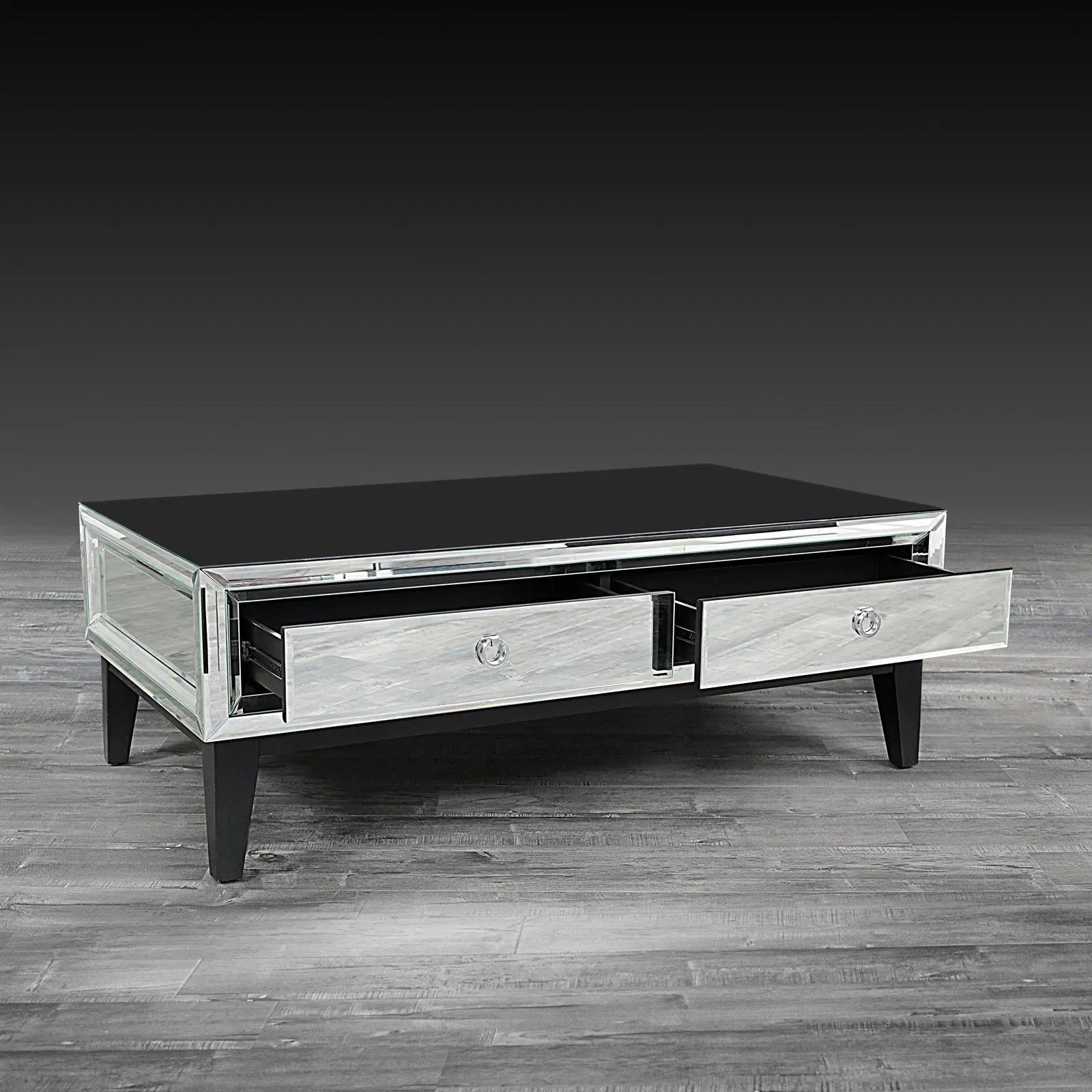 beverly mirrored la coffee table