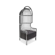 cage silver black stylish 7 accent chair