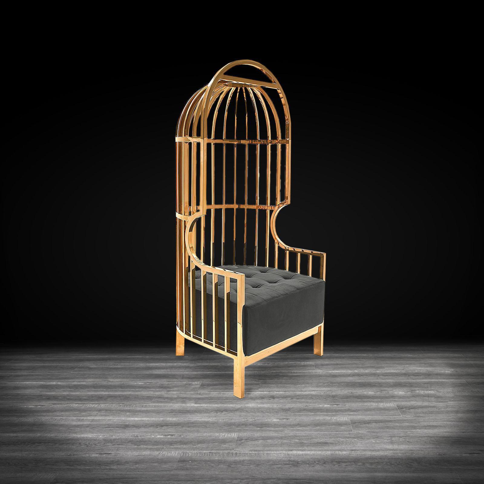 cage tgss black stylish accent chair