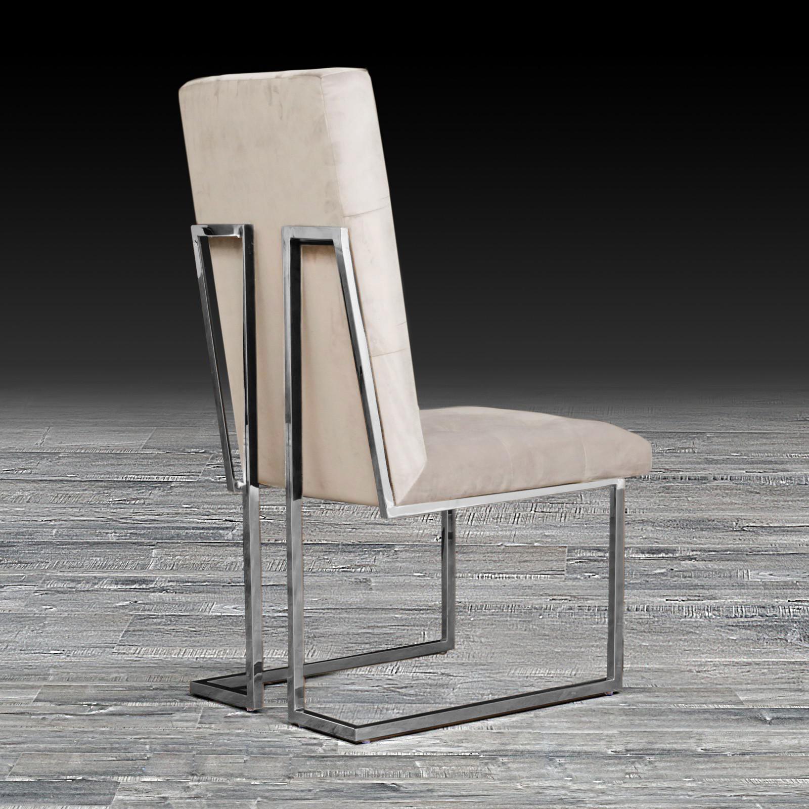 cameron beige ss allamoda dining chair