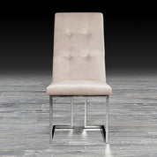 cameron beige ss modern dining chair