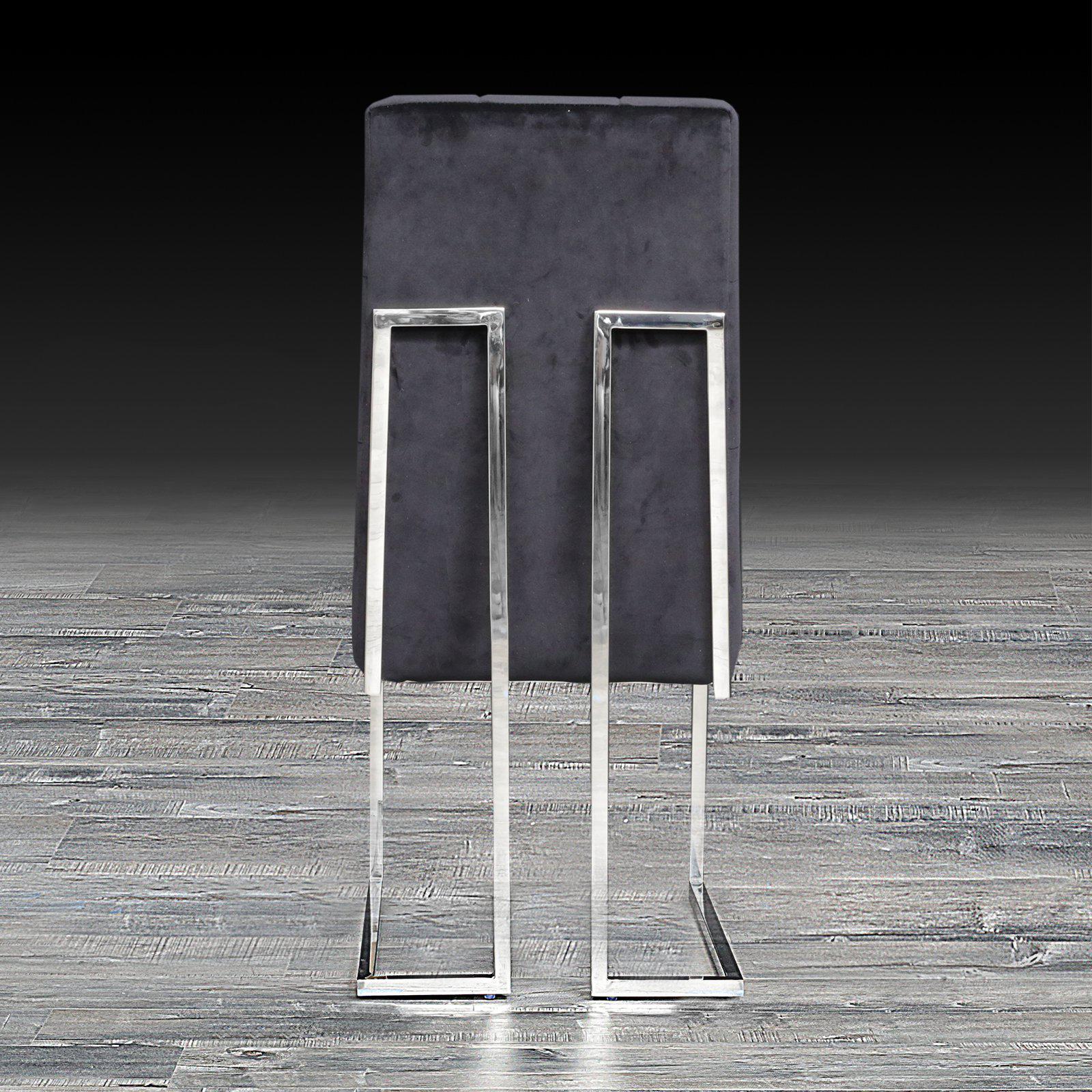 cameron black ss luxury dining chair