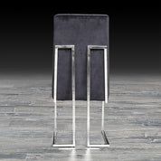 cameron black ss luxury dining chair