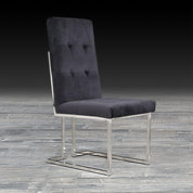 cameron black ss stylish dining chair