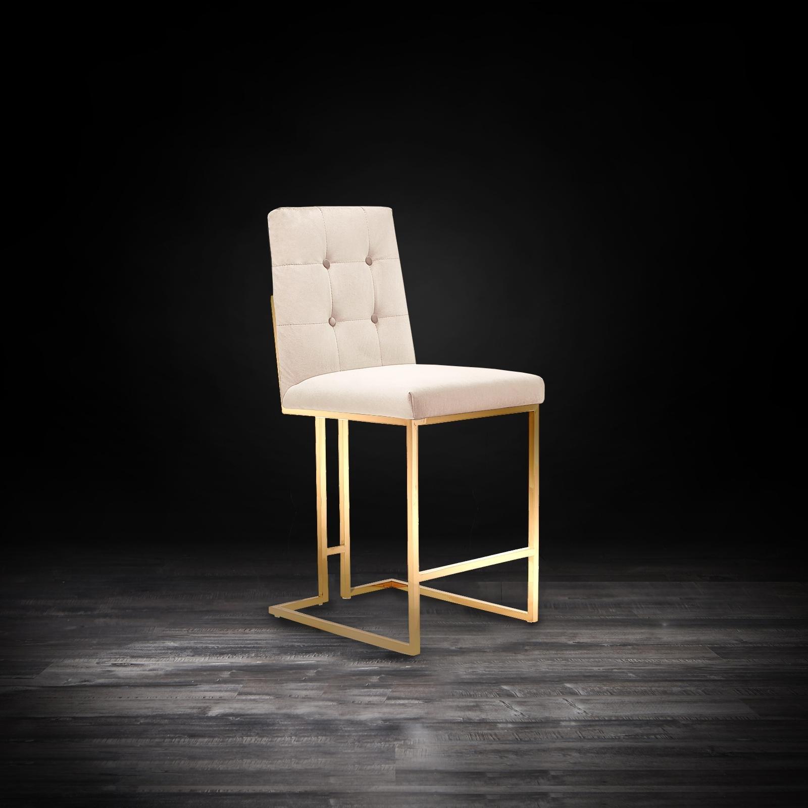 Cameron Brushed Gold Counter Stool - My Store