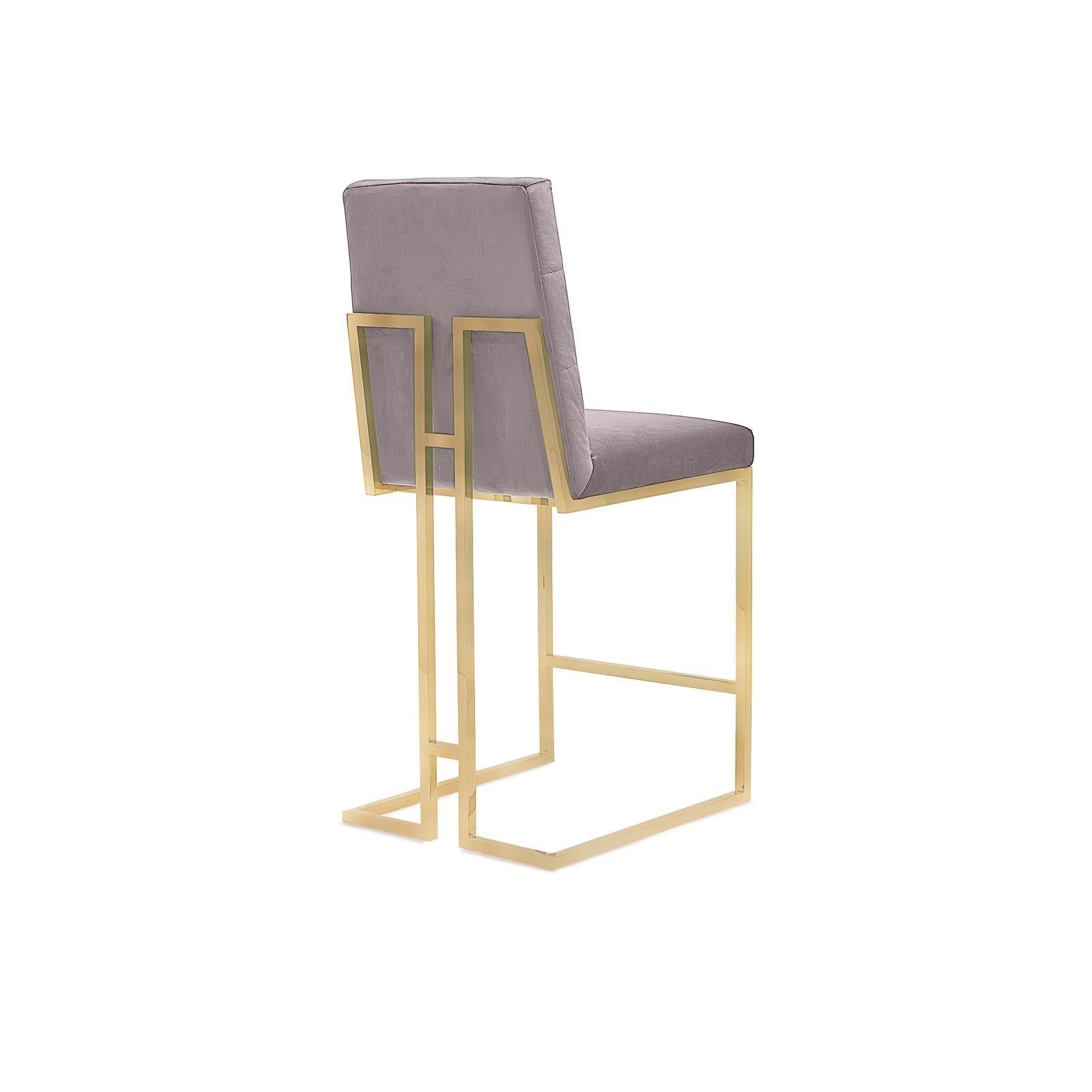 Cameron Brushed Gold Counter Stool - My Store