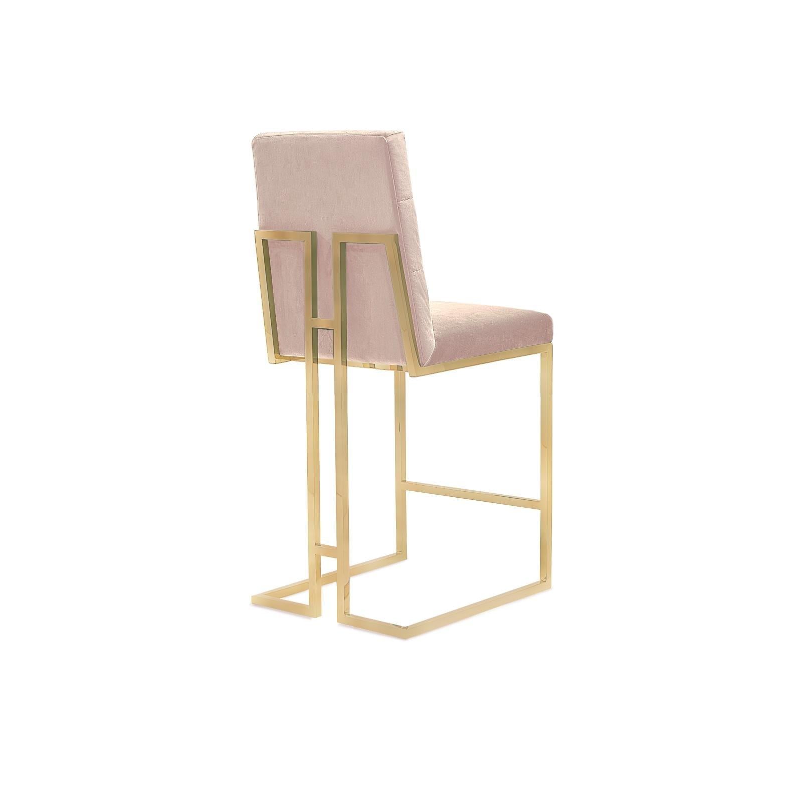 Cameron Brushed Gold Counter Stool - My Store