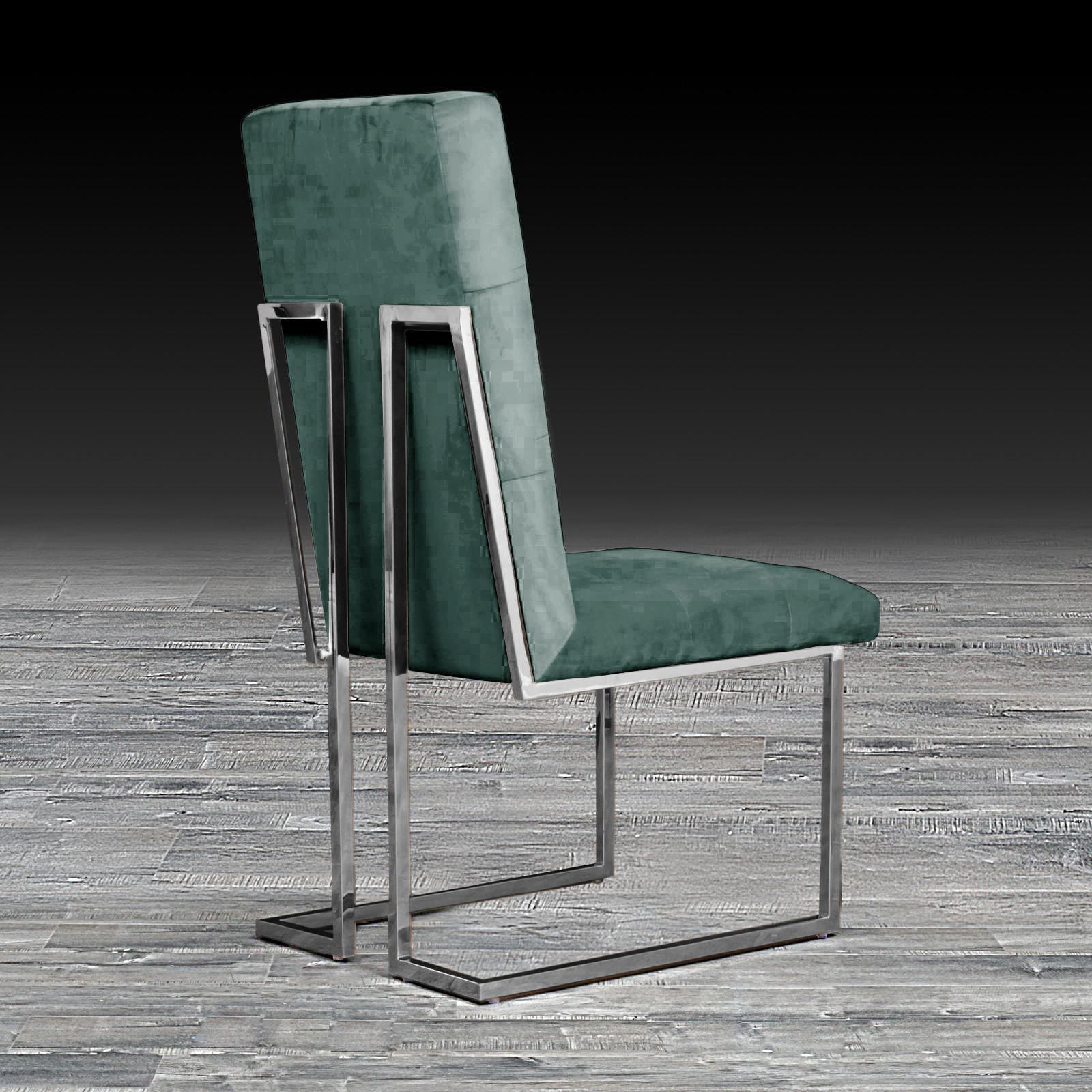 cameron dark green ss allamoda dining chair