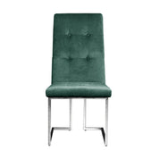 cameron dark green ss dining chair