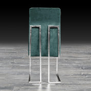 cameron dark green ss luxury dining chair