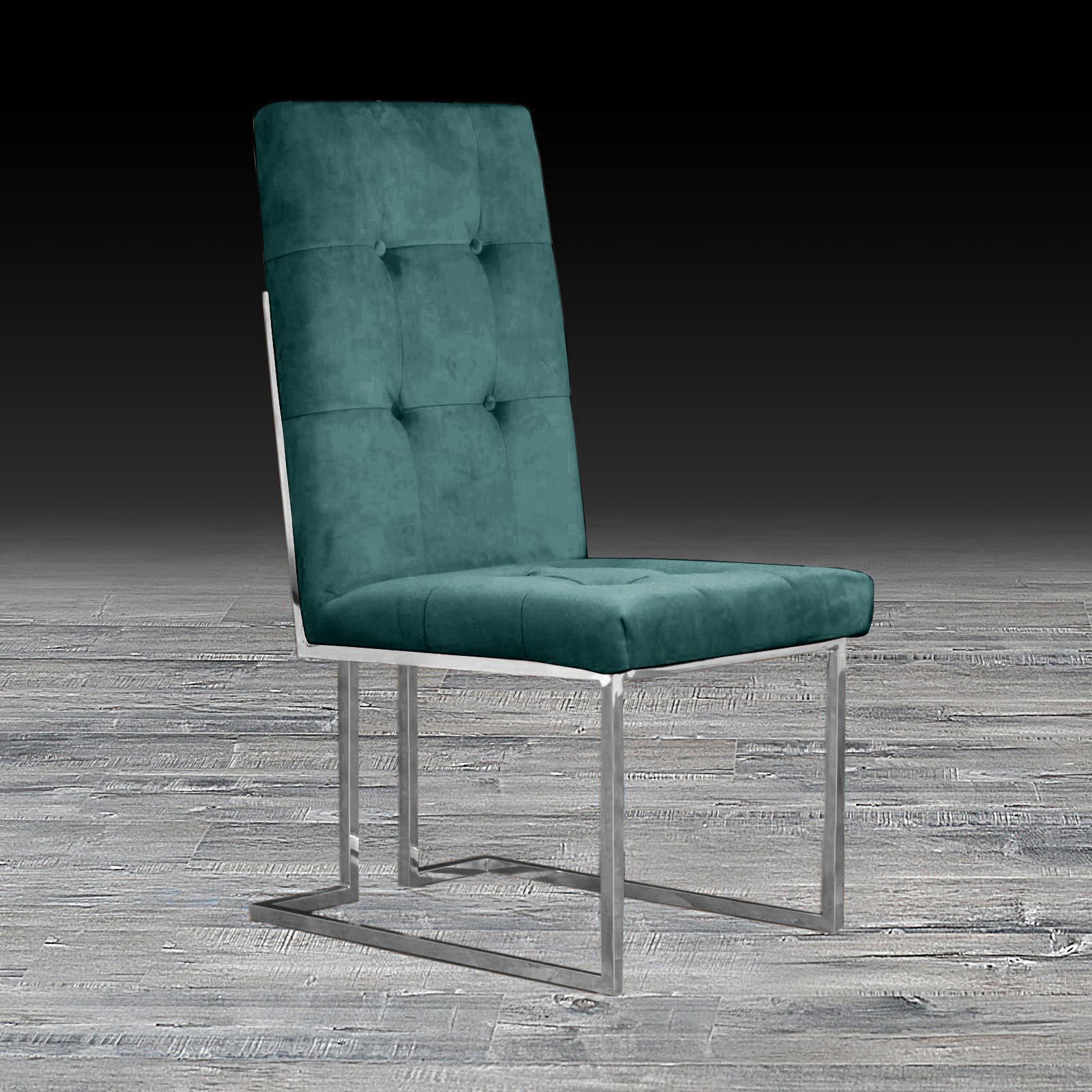 cameron dark green ss stylish dining chair