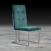 cameron dark green ss stylish dining chair