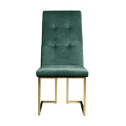 Cameron Dark Green Titanium Gold Dining Chair