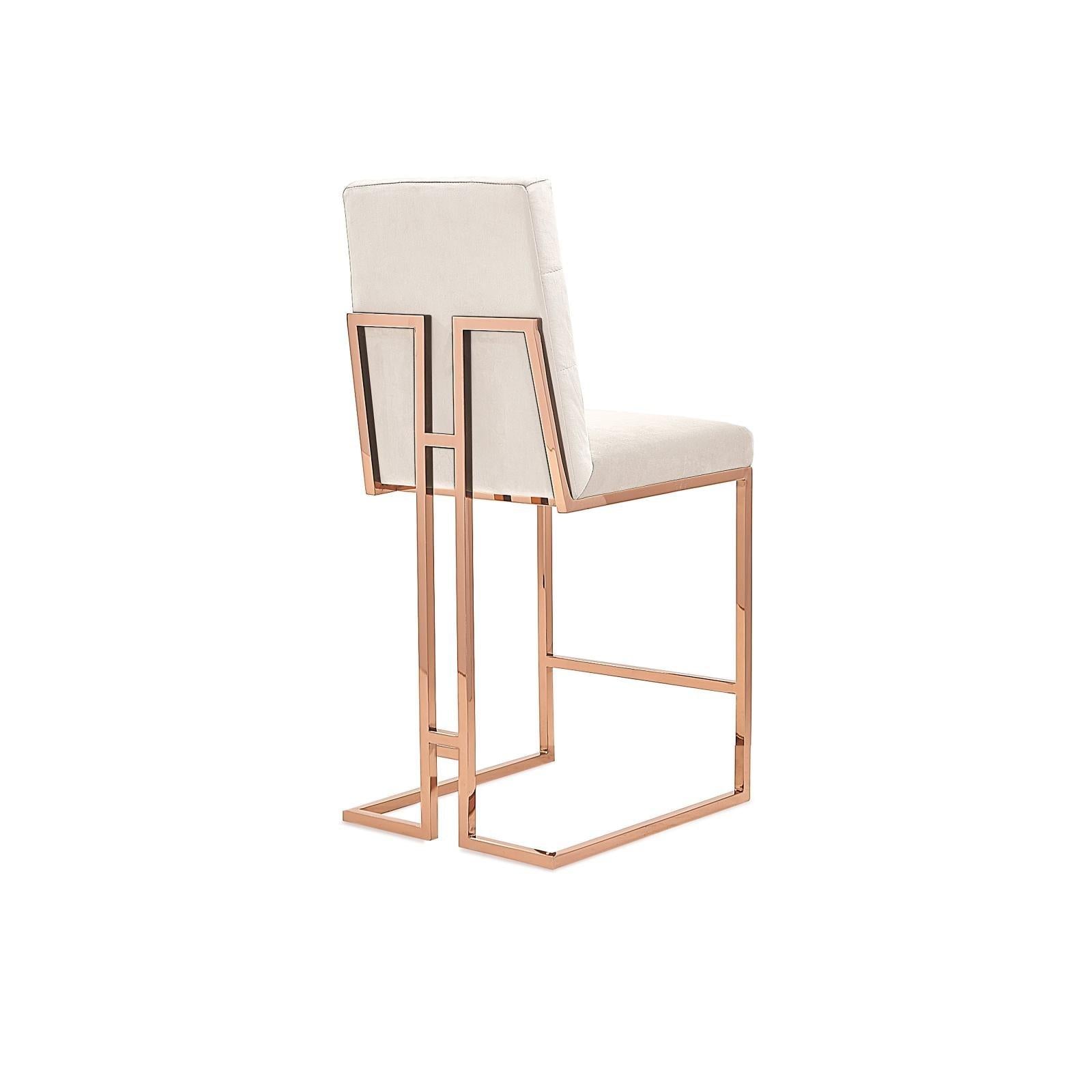 Cameron Rose Gold Counter Stool - My Store