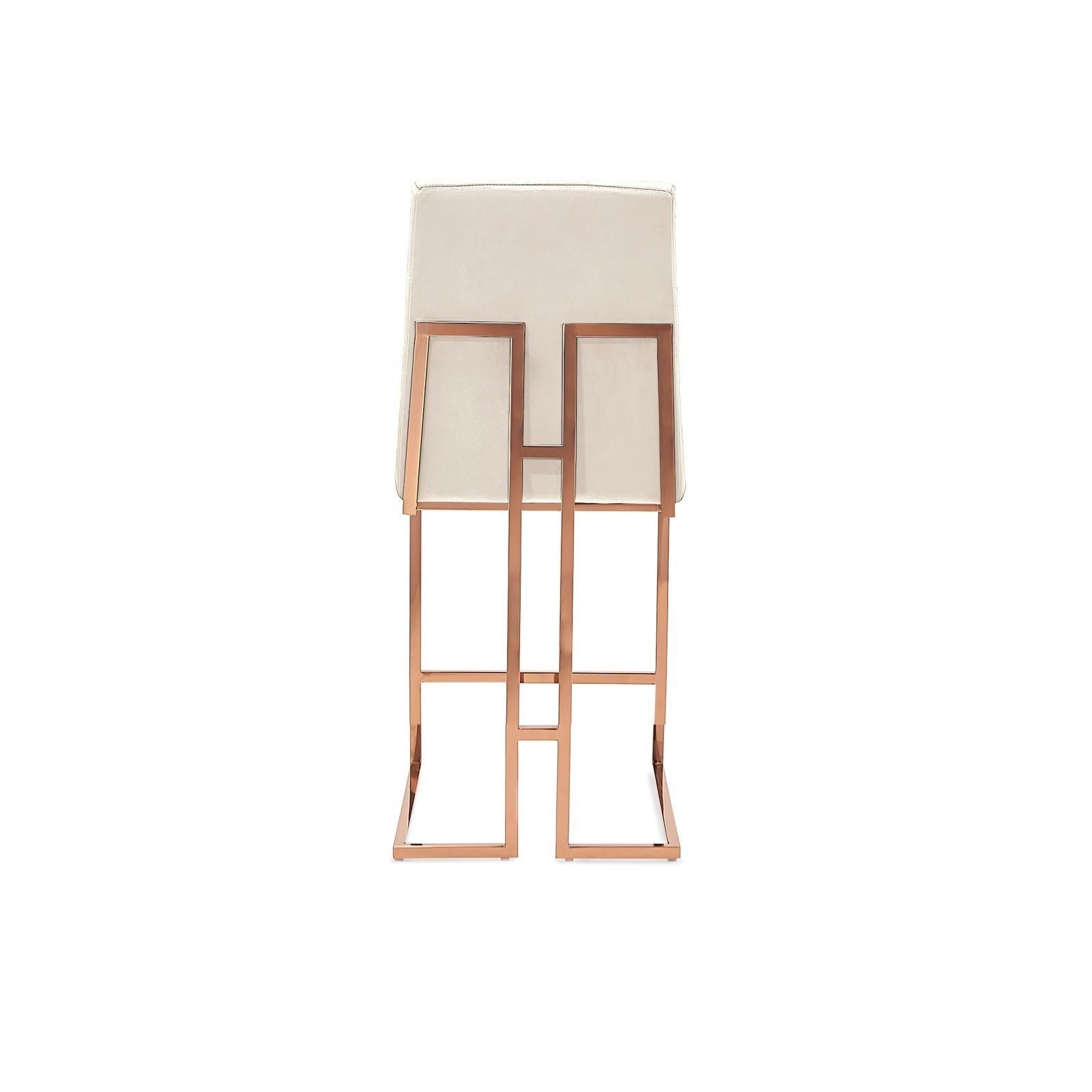 Cameron Rose Gold Counter Stool - My Store