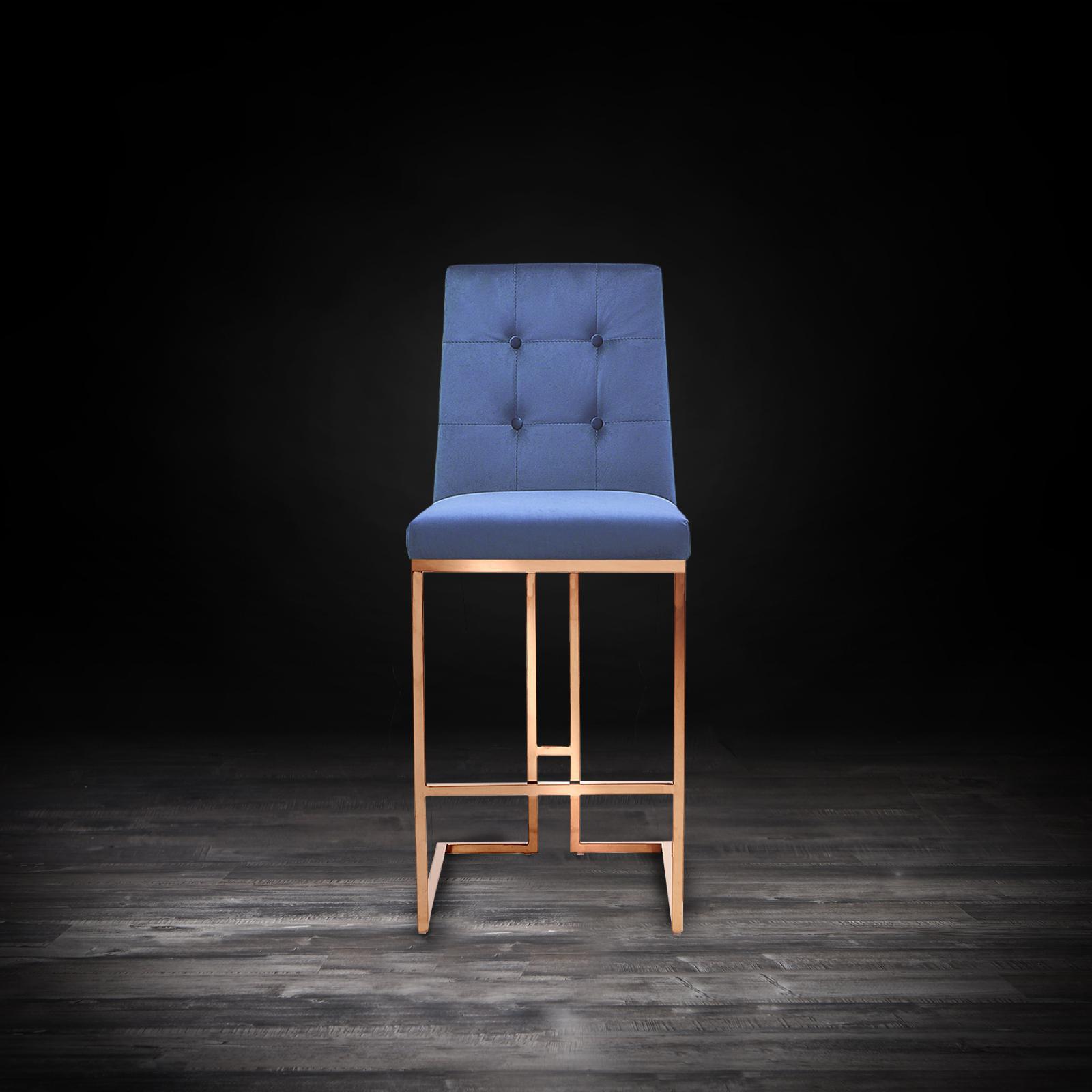 cameron rgss dark blue modern bar stool