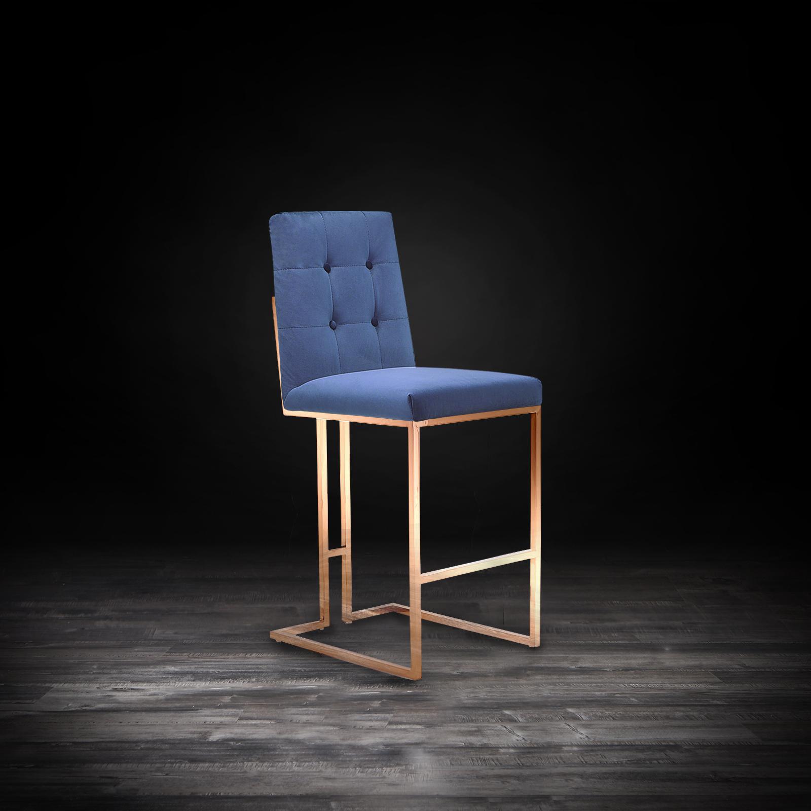 cameron rgss dark blue stylish bar stool