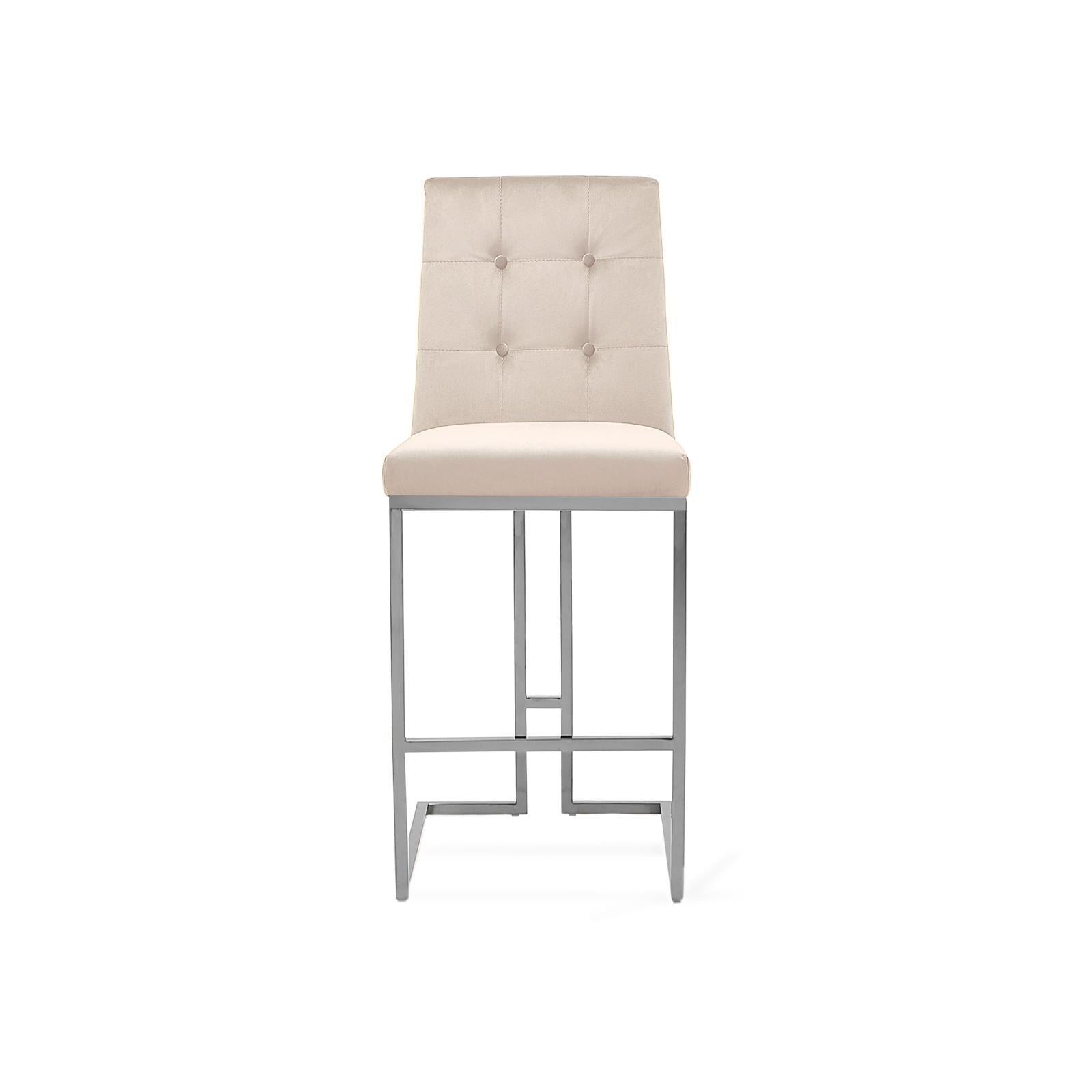 cameron silver beige bar stool