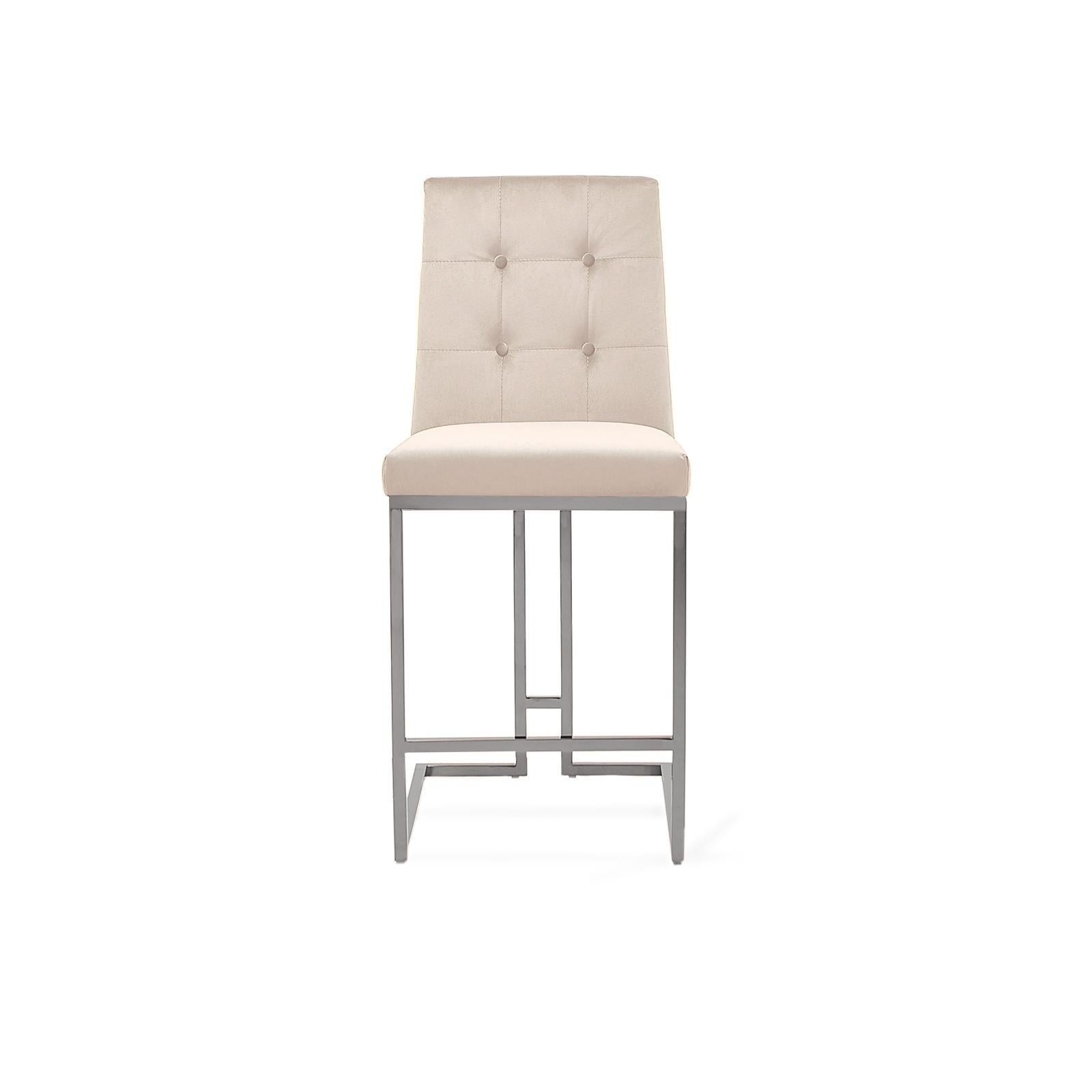 cameron silver beige counter stool