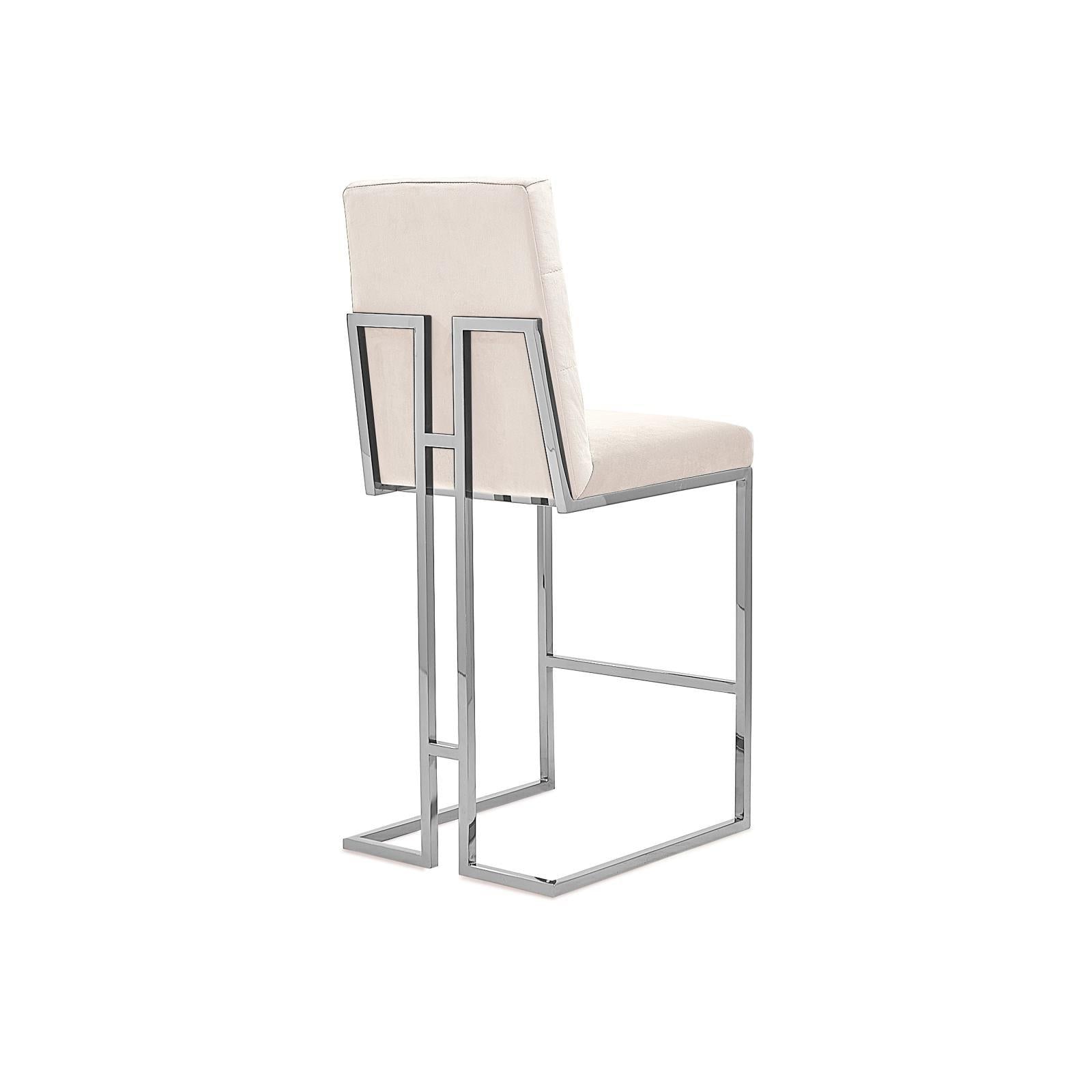 cameron silver beige luxury 7 bar stool