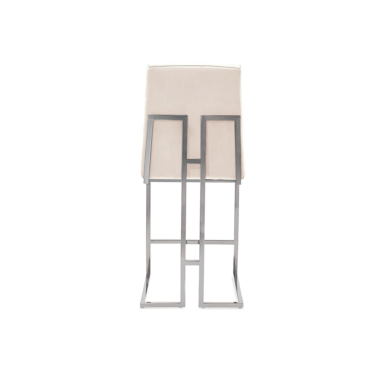 Cameron Silver Counter Stool - My Store