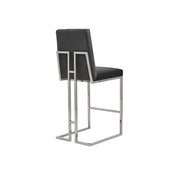 cameron silver black luxury 7 bar stool