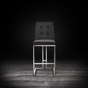 cameron silver black modern bar stool