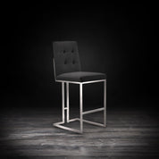 cameron silver black stylish bar stool