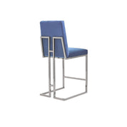 cameron silver dark blue counter luxury 7 bar stool