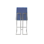 cameron silver dark blue counter modern 8 bar stool