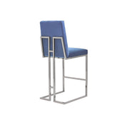 cameron silver dark blue luxury 7 bar stool