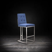 cameron silver dark blue stylish bar stool