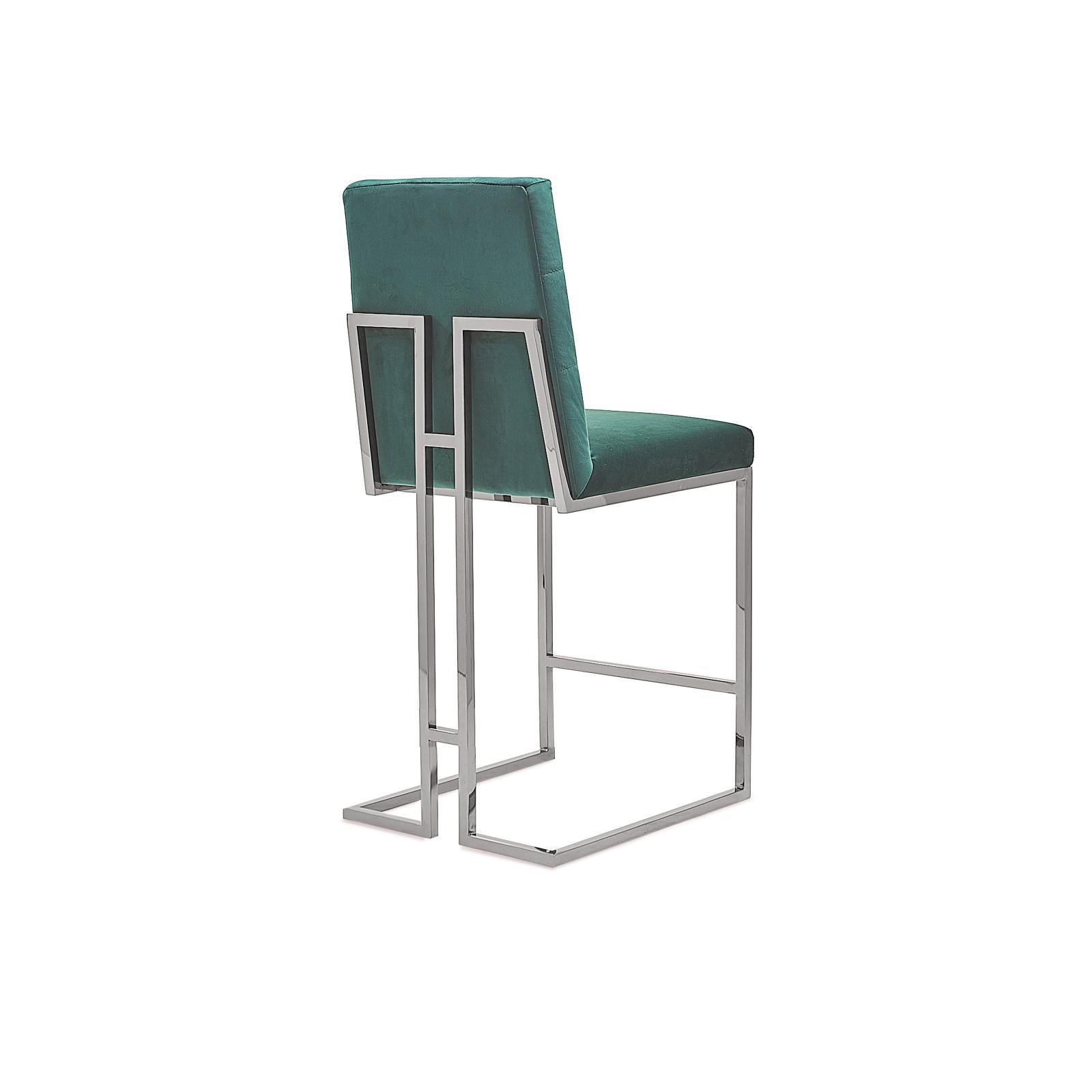 cameron silver dark green counter luxury 7 bar stool