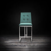 cameron silver dark green counter modern bar stool