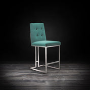 cameron silver dark green counter stylish bar stool