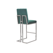 cameron silver green luxury 7 bar stool