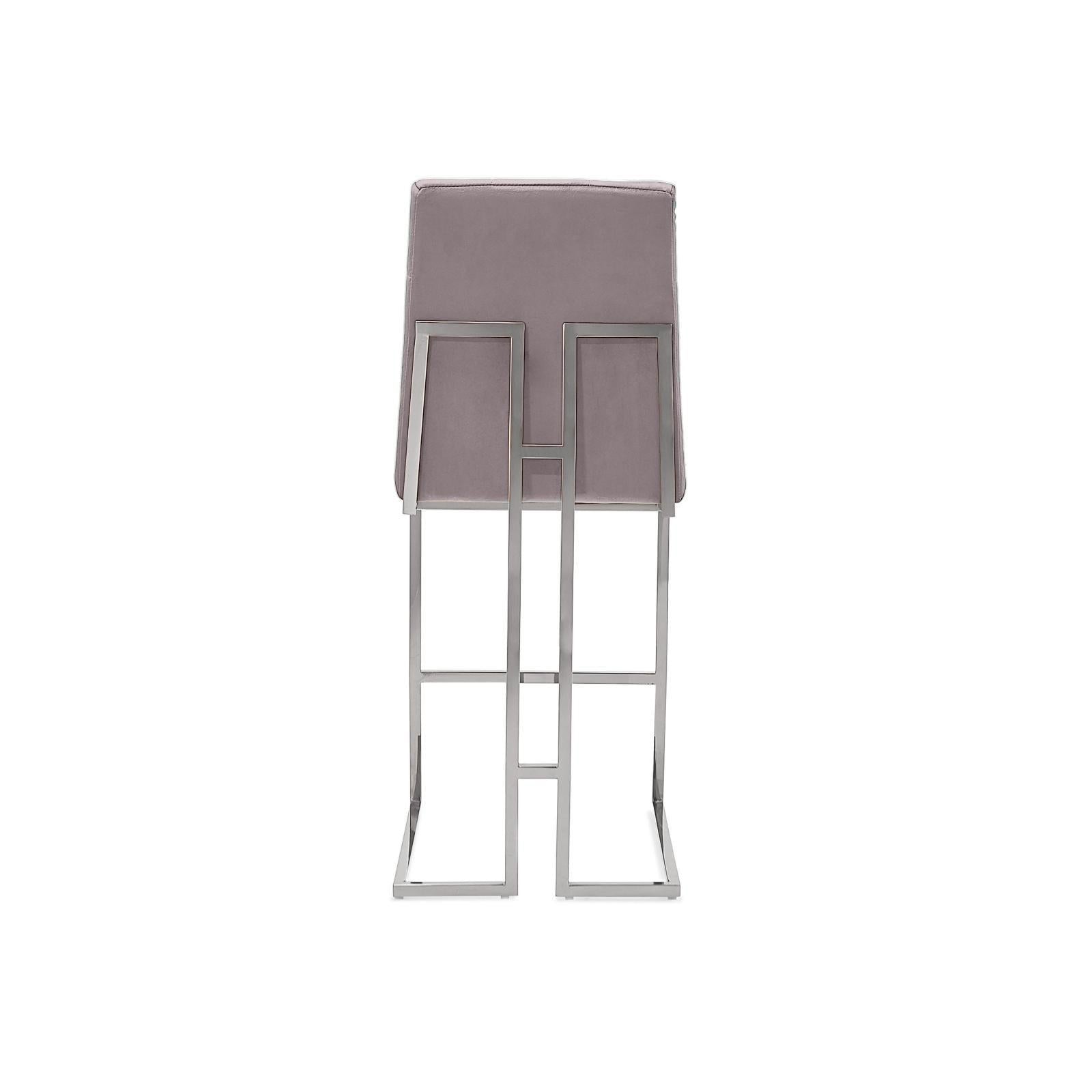 cameron silver gray modern 8 bar stool