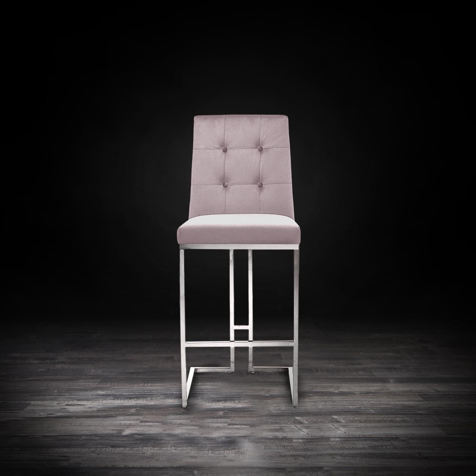 cameron silver gray modern bar stool