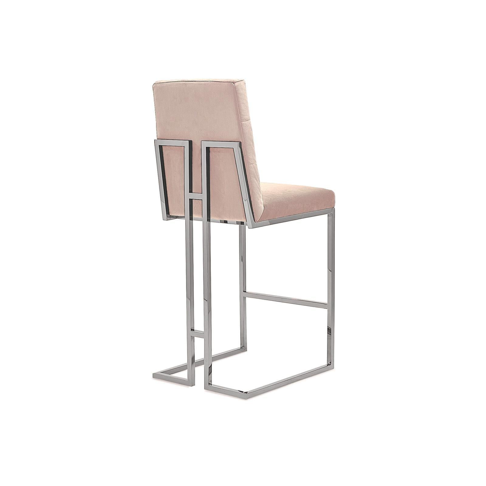 cameron silver taupe luxury 7 bar stool