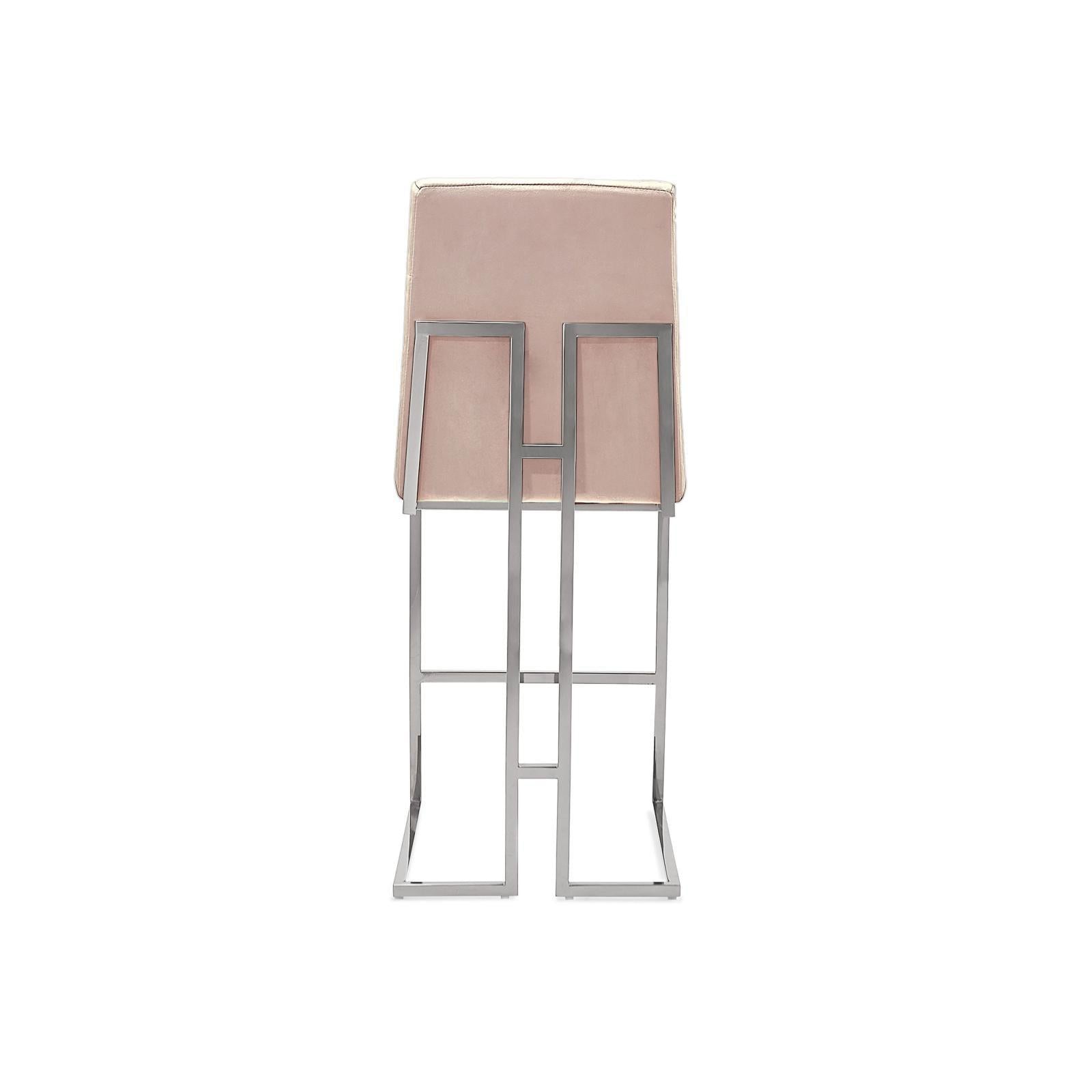 cameron silver taupe modern 8 bar stool