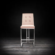 cameron silver taupe modern bar stool