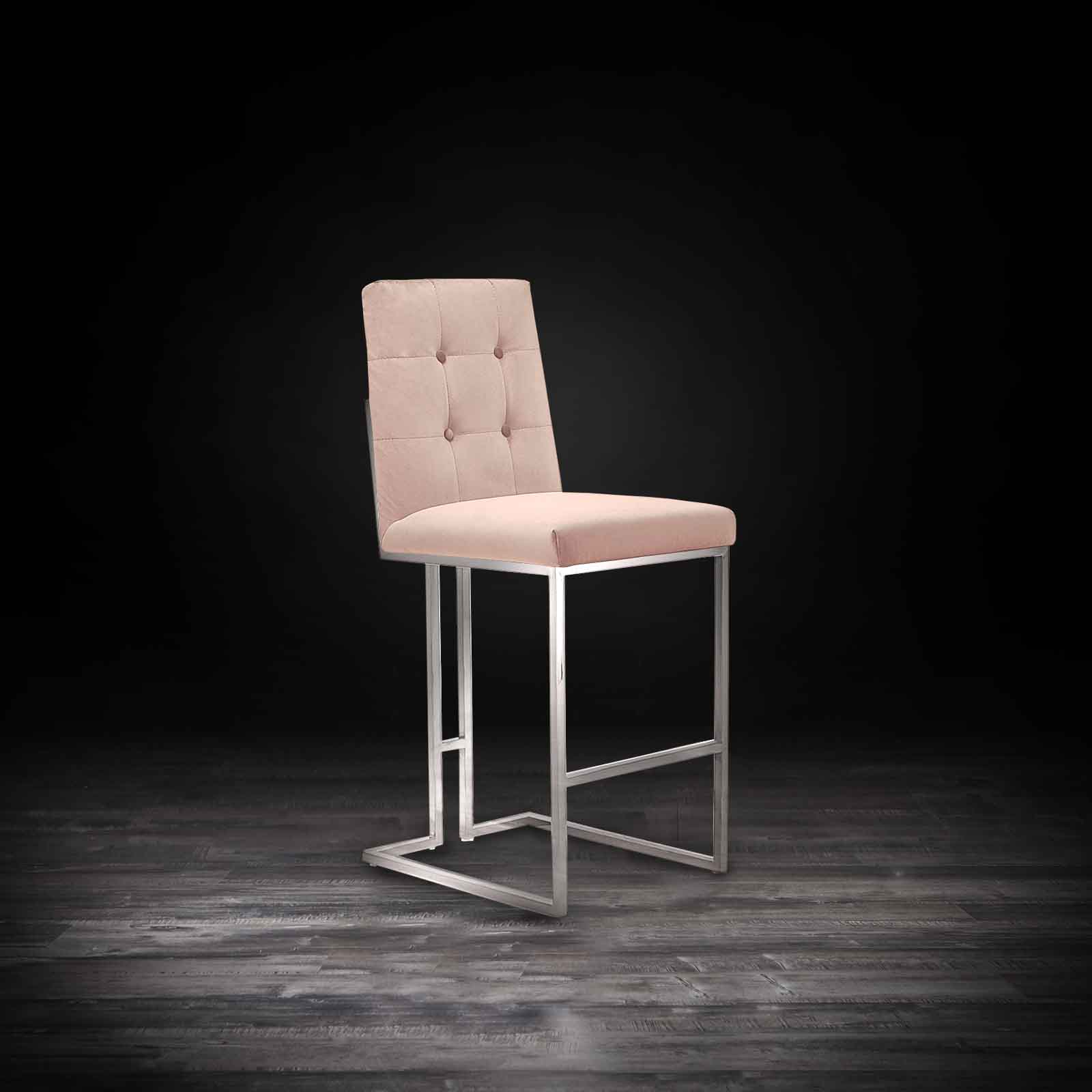 cameron silver toupe stylish bar stool