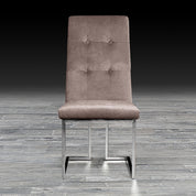 cameron taupe ss modern dining chair