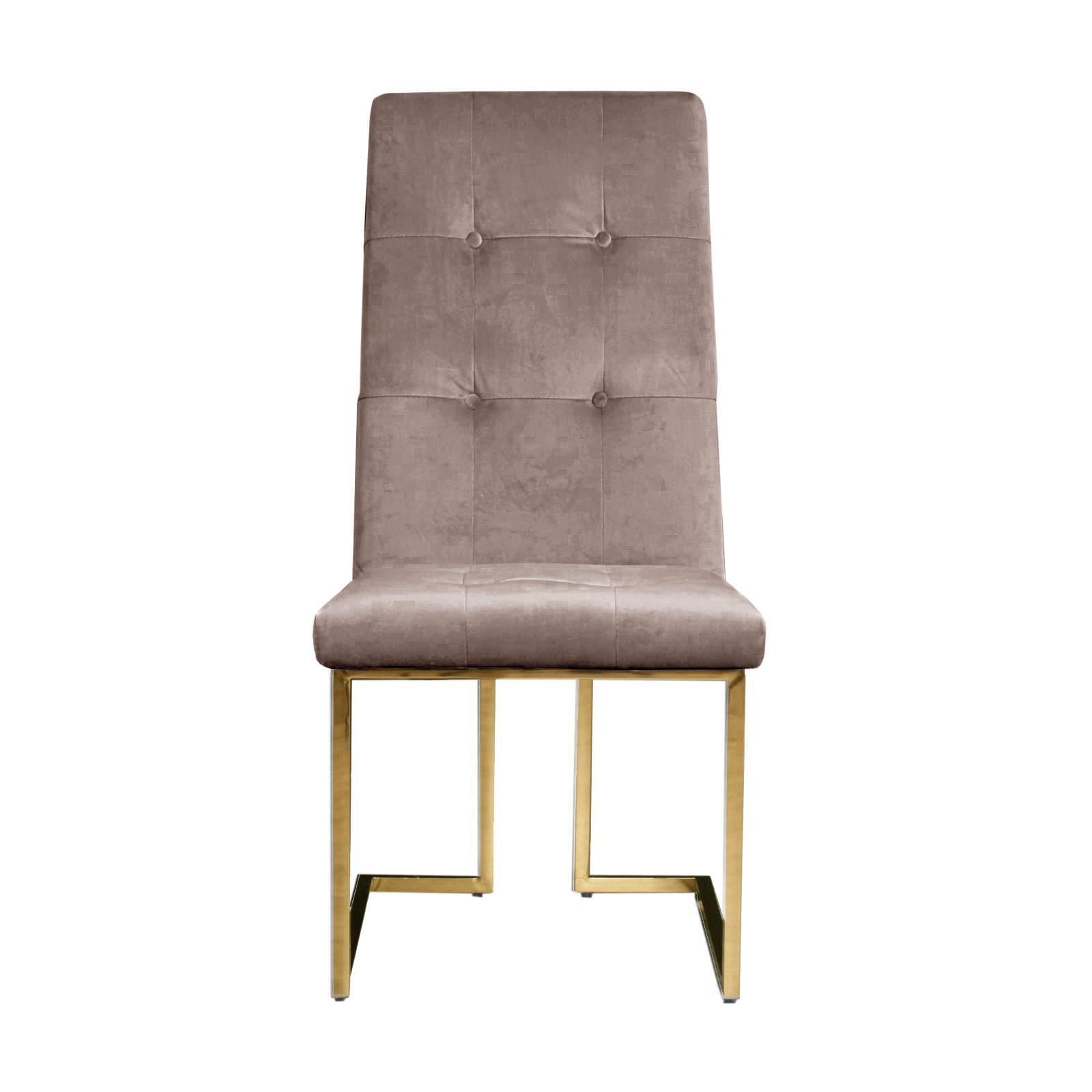 Cameron Taupe Titanium Gold Dining Chair