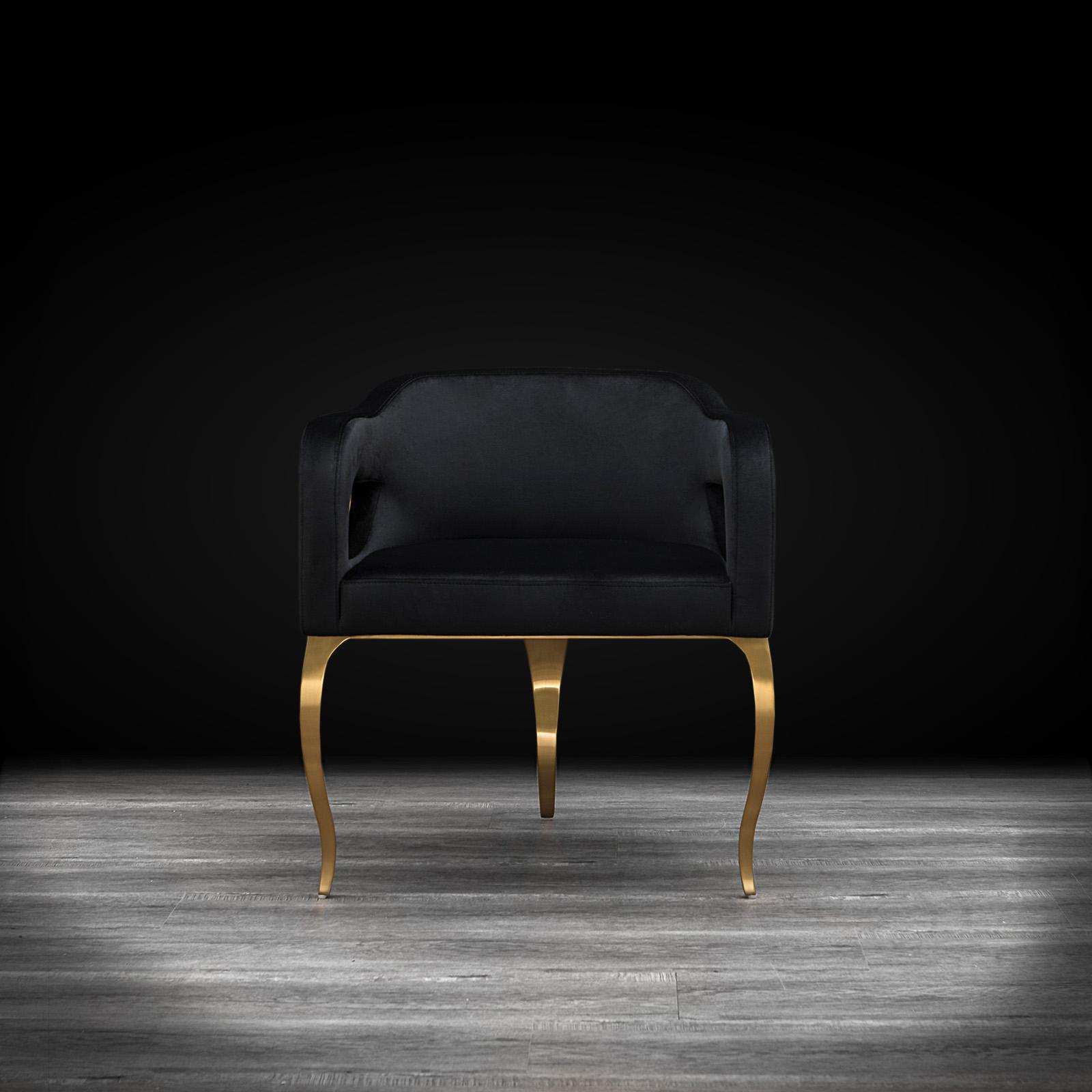 caprice brtgss black modern dining chair