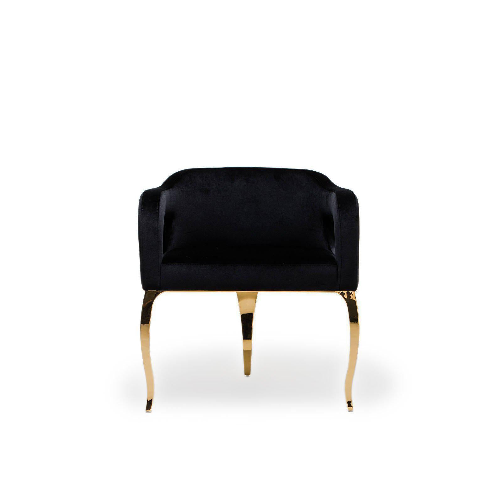 caprice gold black dining chair